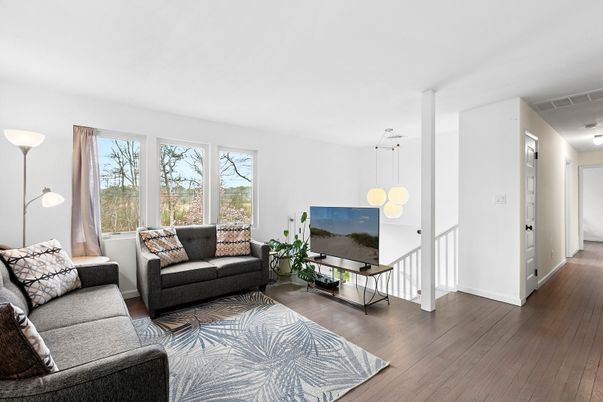 Interior, Living room, Pendant Lights, Wood Texture Flooring