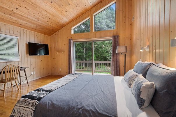 Bedroom, Interior, Wooden Ceilings, Wood Texture Flooring, Wooden Walls