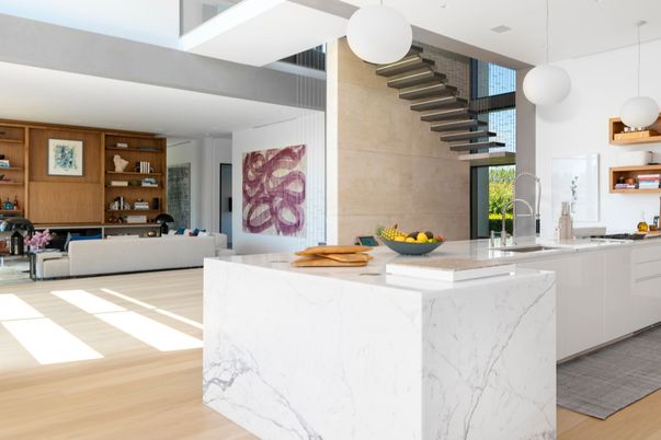 Interior, Kitchen, Living room, Pendant Lights, Recessed Lighting, Wood Texture Flooring