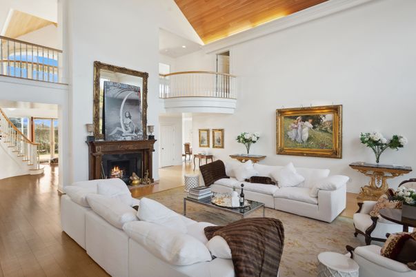 Fireplace, Interior, Living room, Recessed Lighting, Wooden Ceilings, Wood Texture Flooring
