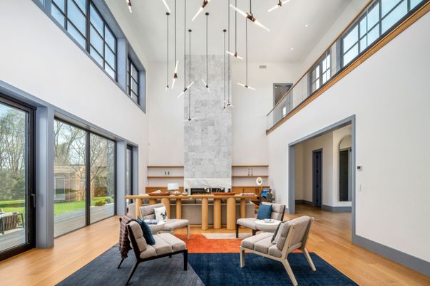 Interior, Pendant Lights, Wood Texture Flooring