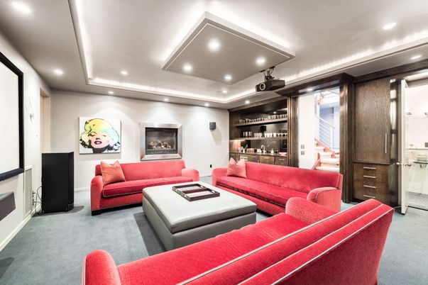 Interior, Living room, Recessed Lighting