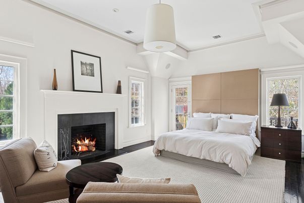 Bedroom, Fireplace, Interior, Recessed Lighting