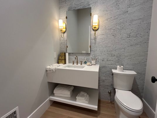 Bathroom, Interior, Wood Texture Flooring