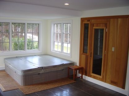 Hot Tub, Interior, Recessed Lighting, Sauna Room
