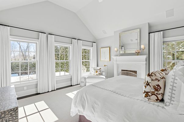 Bedroom, Fireplace, Interior