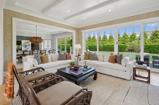 Chandelier, Dining room, Interior, Living room, Recessed Lighting, Wood Texture Flooring