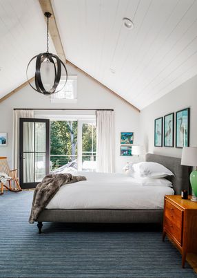 Bedroom, Interior, Pendant Lights, Recessed Lighting