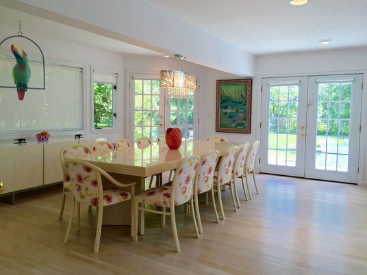 Chandelier, Dining room, Interior, Recessed Lighting, Wood Texture Flooring