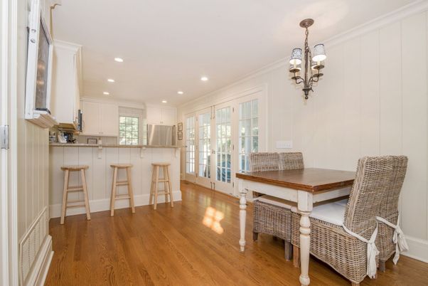 Chandelier, Interior, Kitchen, Recessed Lighting, Wood Texture Flooring