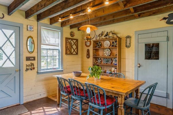 Dining room, Interior, Wooden Beams