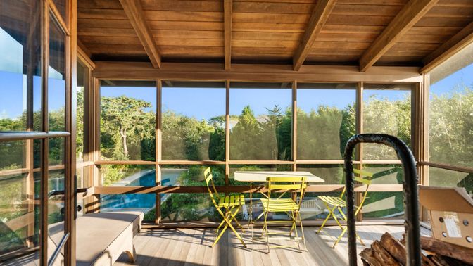 Interior, Sun Room, Wooden Ceilings, Wood Texture Flooring
