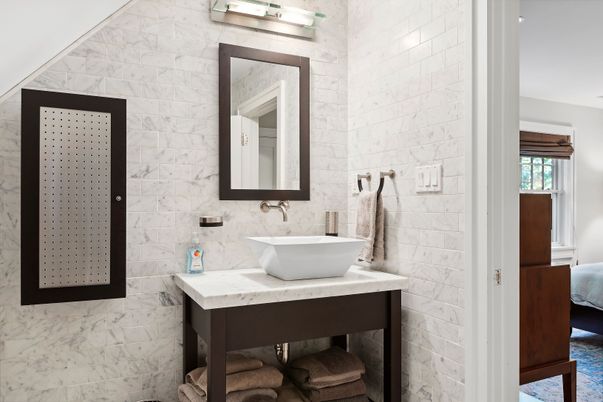Bathroom, Free Standing Baths, Interior, Marble, Marble Walls, Stone Walls