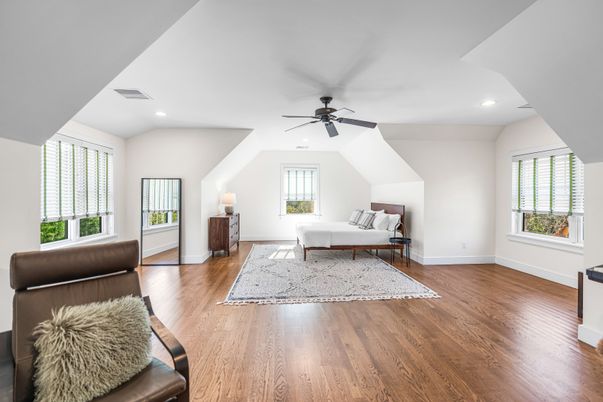 Bedroom, Interior, Living room, Recessed Lighting, Wood Texture Flooring
