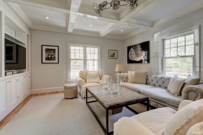 Chandelier, Interior, Living room, Recessed Lighting, Wood Texture Flooring