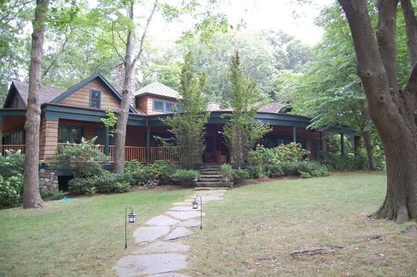 Backyard, Exterior, Facade, Log Home