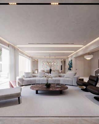 Interior, Living room, Pendant Lights, Recessed Lighting