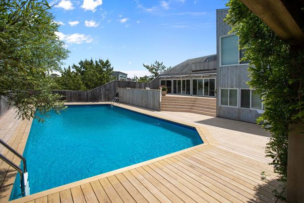 Exterior, Pool, Wood Texture Flooring