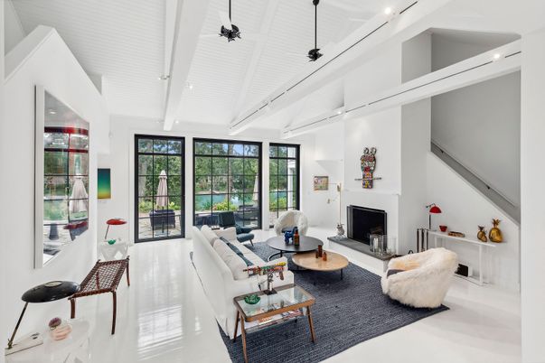 Fireplace, Interior, Living room, Recessed Lighting
