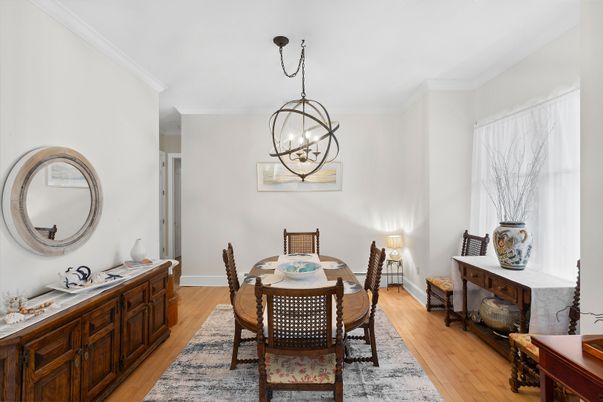 Chandelier, Dining room, Interior, Pendant Lights, Wood Texture Flooring