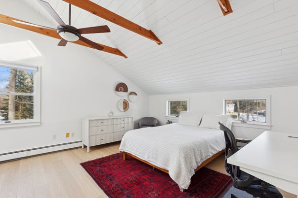 Bedroom, Interior, Wooden Beams, Wood Texture Flooring