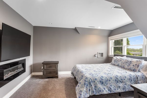Bedroom, Fireplace, Interior, Recessed Lighting
