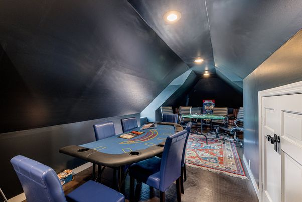 Game Room, Interior, Recessed Lighting, Wood Texture Flooring