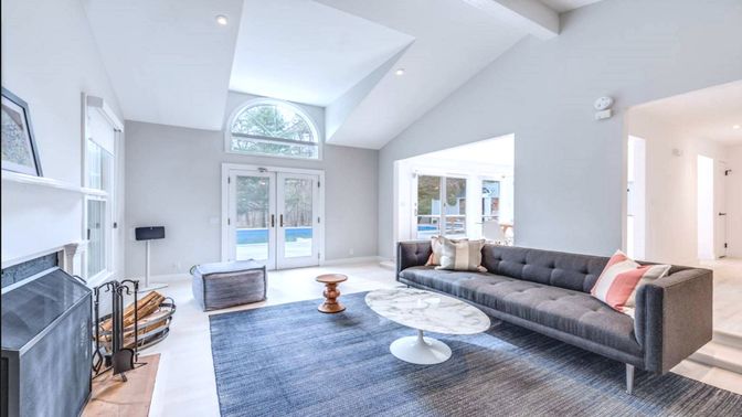 Interior, Living room, Recessed Lighting