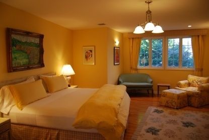 Bedroom, Interior, Pendant Lights, Recessed Lighting, Wood Texture Flooring