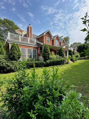 Backyard, Exterior, Facade, Brick Facade, Queen Anne Victorian