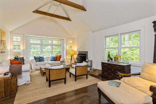 Fireplace, Interior, Living room, Wooden Beams, Wood Texture Flooring