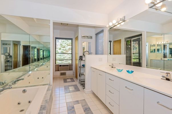 Bathroom, Dual Sink Vanities, Glass Shower, Interior