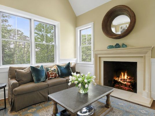 Fireplace, Interior, Living room, Wood Texture Flooring