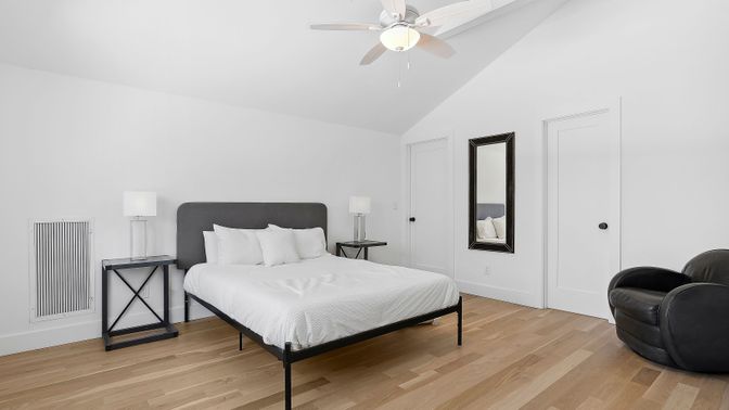 Bedroom, Interior, Wood Texture Flooring