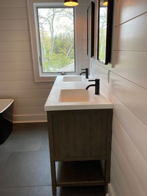 Bathroom, Dual Sink Vanities, Free Standing Baths, Interior