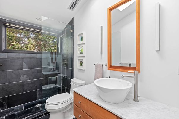 Bathroom, Glass Shower, Interior, Marble