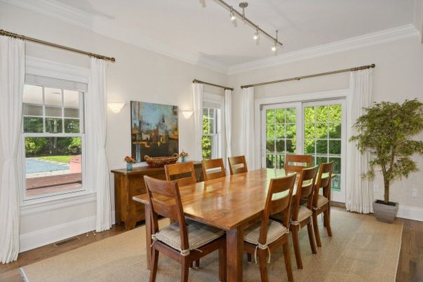 Dining room, Interior, Wood Texture Flooring