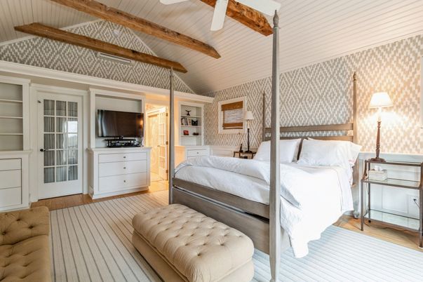 Bedroom, Interior, Wooden Beams, Wood Texture Flooring