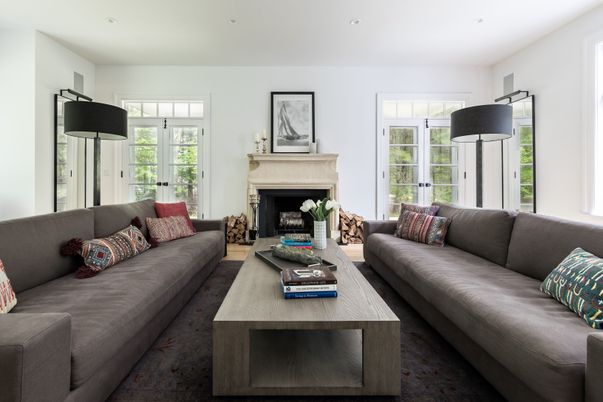 Fireplace, Interior, Living room, Recessed Lighting
