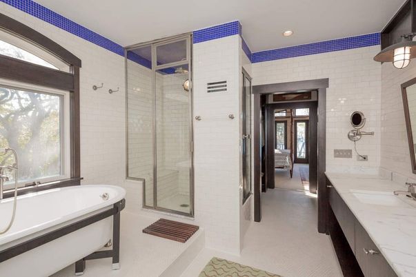 Bathroom, Dual Sink Vanities, Free Standing Baths, Glass Shower, Interior, Recessed Lighting