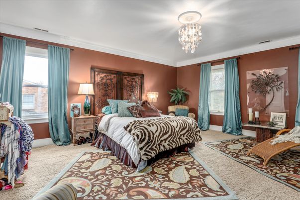 Bedroom, Chandelier, Interior