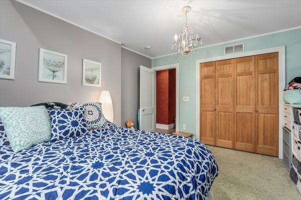 Bedroom, Chandelier, Interior