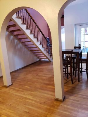 Dining room, Interior, Wood Texture Flooring