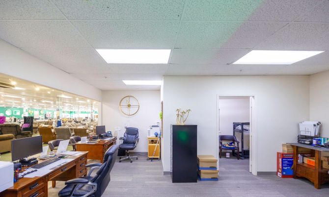 Home Office, Interior, Recessed Lighting