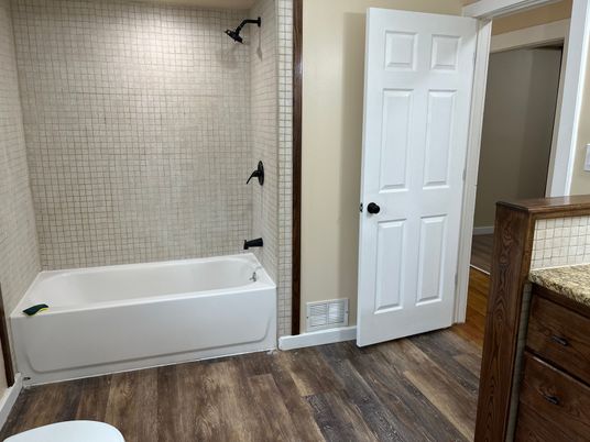 Bathroom, Interior, Wood Texture Flooring