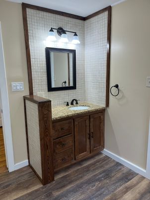 Bathroom, Interior, Wood Texture Flooring