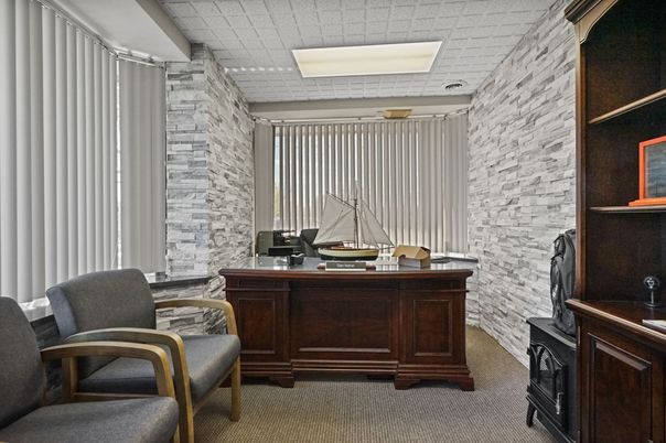 Home Office, Interior, Stone Walls