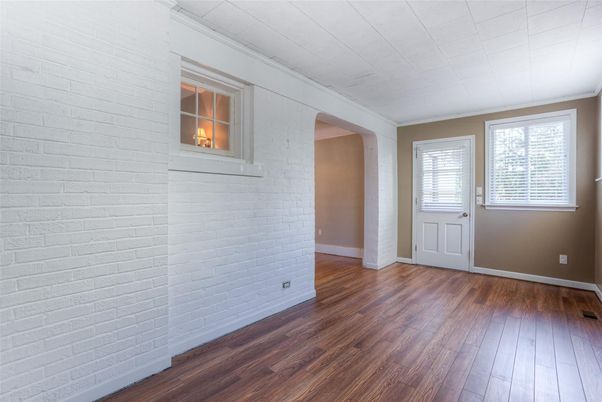 Empty room, Interior, Stone Walls, Wood Texture Flooring