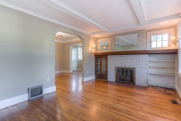Empty room, Fireplace, Interior, Wood Texture Flooring