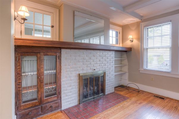 Fireplace, Interior, Stone Walls, Wood Texture Flooring